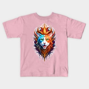 Mainecoon Cats Tribal Color T-Shirt Kids T-Shirt